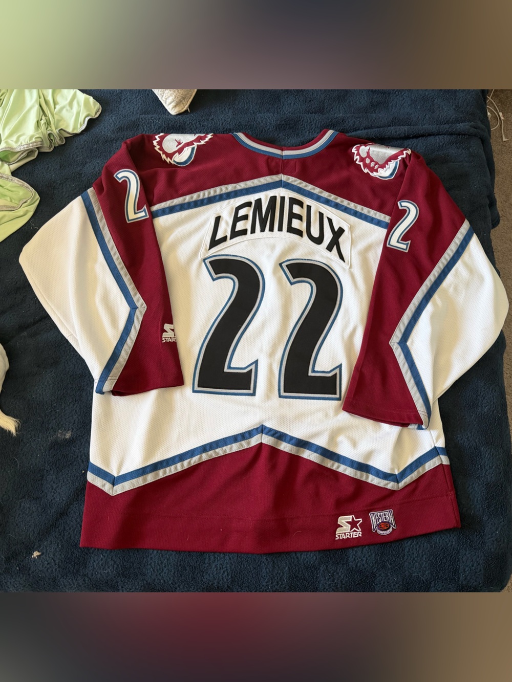 Vintage Claude Lemieux (#22) STARTER Colorado Avalanche Jersey